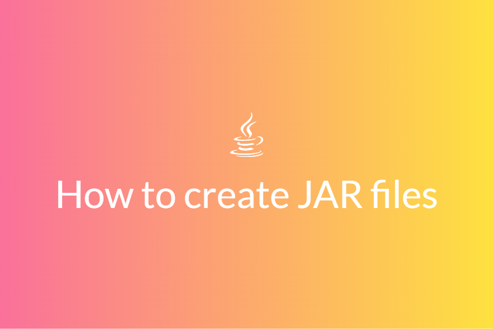 How to create a JAR file in Java
